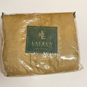 Ralph Lauren Home QUEEN BEDSKIRT Rodeo Drive NIP Golden Tan Textured 60x80 Cotto